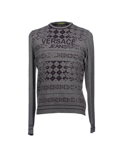 versace grey mens jumper